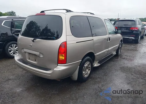 2000 Nissan Quest Se/Gle/Gxe из США, поврежденный, VIN 4N2XN11TXYD835233